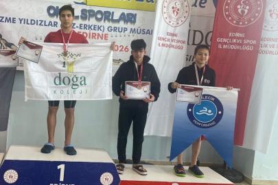 Bilecikli yüzücüden Edirne’de bronz madalya