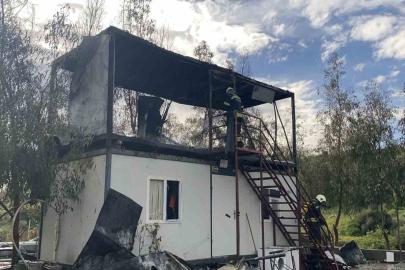 Bodrum’da konteyner yangını