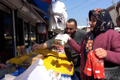 Bolu’da pazar tezgahları bayram şekerleriyle renklendi