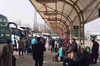 Bursa Şehirlerarası Otobüs Terminali’nde bayram yoğunluğu başladı