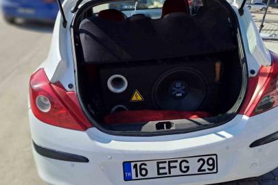 Bursa’da araçta ses sistemi bulunan sürücüye ceza yağdı