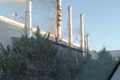 Bursa’da fabrika bacasında yangın çıktı