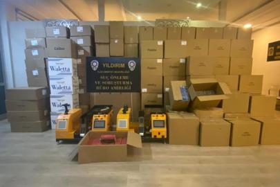 Bursa’da kaçak sigara imalathanesine operasyon: 460 kilo tütün ele geçirildi