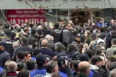 Çankaya Belediye Başkanı Güner’in açıklaması sırasında gerginlik