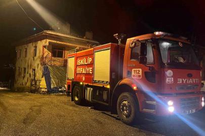 Çorum’da evin bacasında çıkan yangın korkuttu