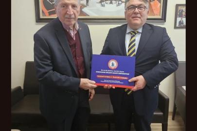 Cumhurbaşkanlığı Yüksek İstişare Kurulu Üyesi Köksal Toptan, Rektör Özölçer’i makamında kabul etti