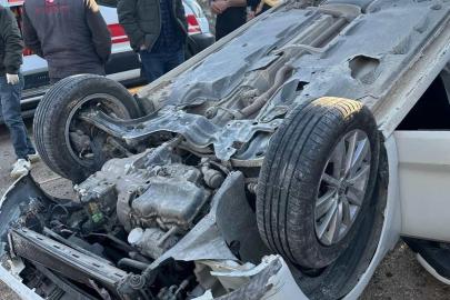 Diyarbakır’da otomobil takla attı: 1 yaralı
