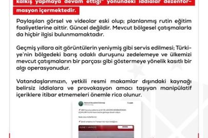DMM’den ABD’ye ait bombardıman uçaklarının İncirlik Üssü’nü kullandığı iddialarına yalanlama
