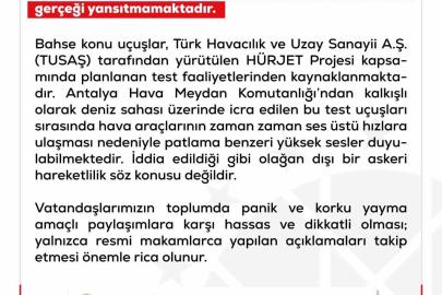 DMM’den "Antalya’da Türk F-16 savaş uçaklarının yoğun uçuş yaptığı" iddiasına yalanlama