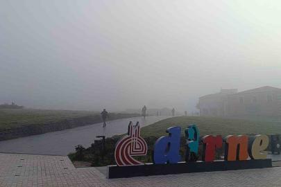 Edirne’de sis etkili oldu, Selimiye gözden kayboldu