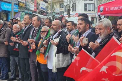 Edirne’de STK’lardan Mescid-i Aksa tepkisi