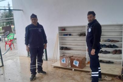 Eğil Belediyesi tarafından cami ve taziye evlerine temizlik malzemesi desteği