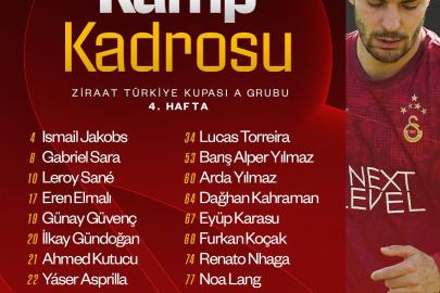 Galatasaray’da Alanyaspor maçının kamp kadrosu açıklandı