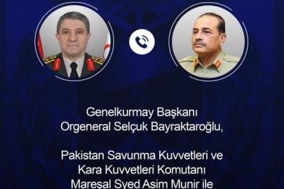 Genelkurmay Başkanı Orgeneral Bayraktaroğlu Pakistan Savunma Kuvvetleri ve Kara Kuvvetleri Komutanı Mareşal Munir ile görüştü