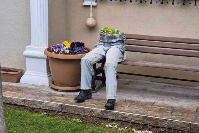 İlginç bahçe dekorasyonu hem ilginç, hem de ürkütücü