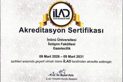 İnönü Üniversitesi gazetecilik bölümü 5 yıllık akreditasyon aldı