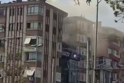 İzmit’te 7 katlı binanın çatısındaki bacadan çıkan yangın korkuttu