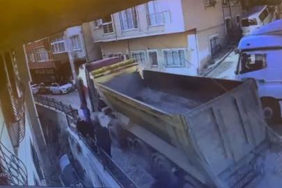 Kağıthane’de kayan hafriyat kamyonunu durdurmaya çalışırken aşağı düşen şoför hayatını kaybetti