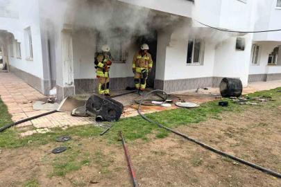 Kahramanmaraş’ta binada yangın paniği