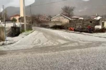 Karapınar’da dolu yağışı