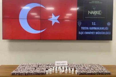 Kastamonu’da 9 bin 642 adet sentetik ecza hapı ele geçirildi