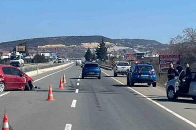 Keşan’da iki otomobilin çarpıştı: 1 kişi yaralandı