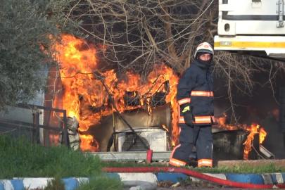Kilis’te STK’ya ait prefabrik yapıda yangın