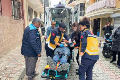 Klima motoru yerinden çıktı, işçi yere çakıldı