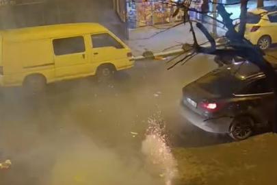 Küçükçekmece’de havai fişekli kutlama sırasında ortalık karıştı