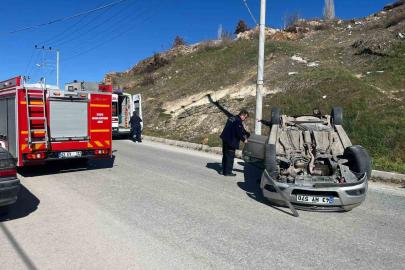 Kütahya’da otomobil takla attı: 1 yaralı