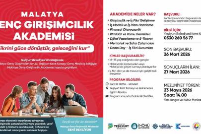 Malatya Genç Girişimcilik Akademisi 28 Mart’ta başlıyor