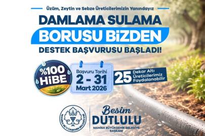 Manisa’da damlama sulama borusu yüzde 100 hibeyle dağıtılacak