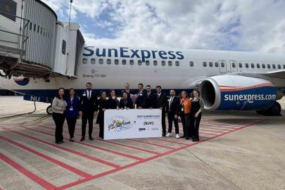 Milas-Bodrum Havalimanı sezonun ilk dış hat uçuşunu karşıladı