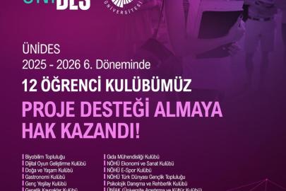 Niğde Ömer Halisdemir Üniversitesinde 12 öğrenci kulübüne ÜNİDES desteği