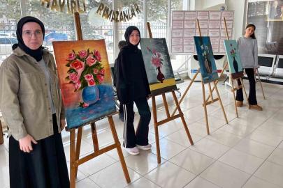 Öğrencilerin ’Kadınlar Günü’ sergisi açıldı