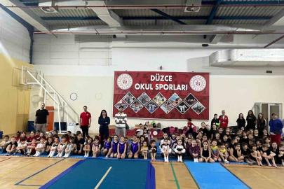 Okul sporları cimnastik müsabakaları tamamlandı