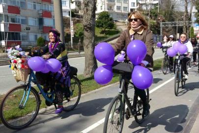 Ordu’da kadınlar 8 Mart dolayısıyla pedal çevirdi
