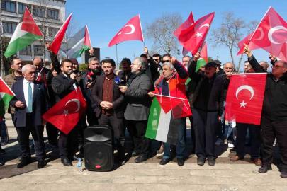 Ordu’da sivil toplum kuruluşları İsrail ve Amerika’ya tepki için toplandı