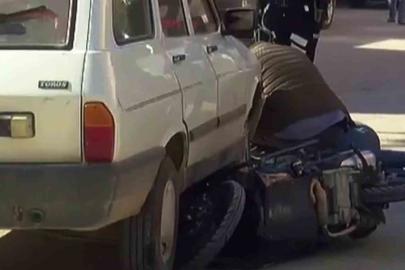 Otomobil ile motosiklet çarpıştı: 1 yaralı
