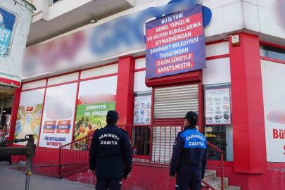 Şahinbey’de 3 iş yerine geçici kapatma cezası