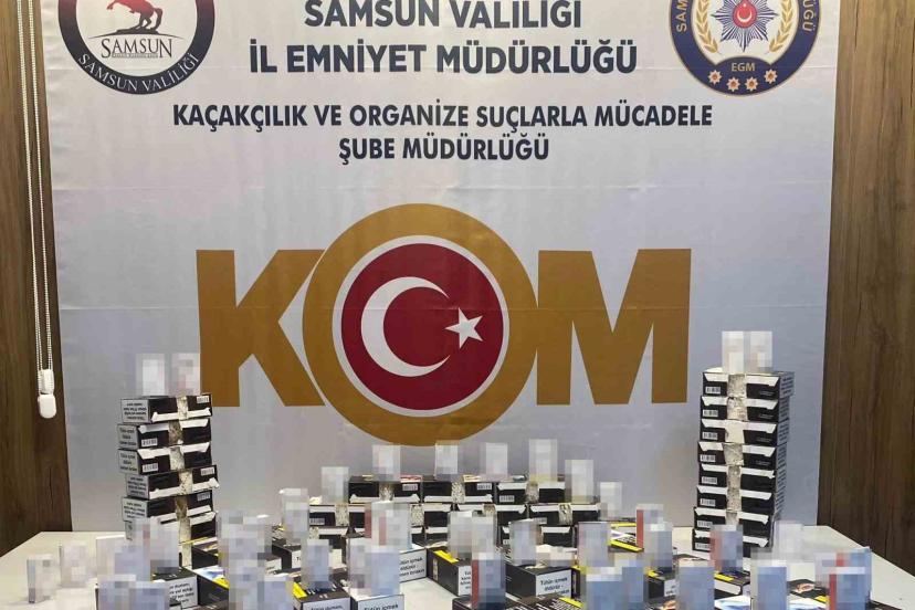 Samsun’da 10 bin 980 doldurulmuş makaron ele geçirildi