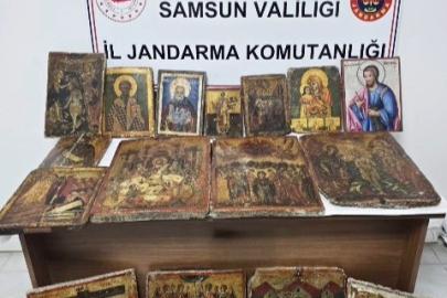 Samsun’da 18. yüzyıla ait tablolar ele geçirildi: 1 gözaltı