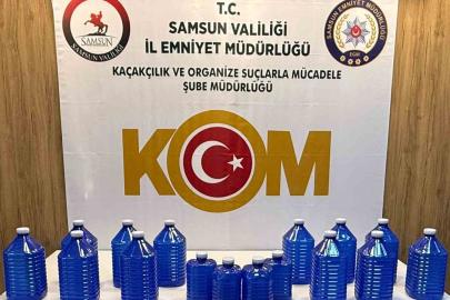 Samsun’da 70 litre etil alkol ele geçirildi