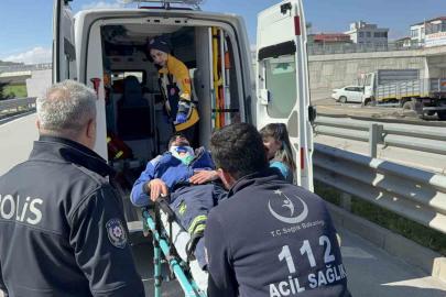 Tamire götürülen araç kaza yaptı: 1 yaralı