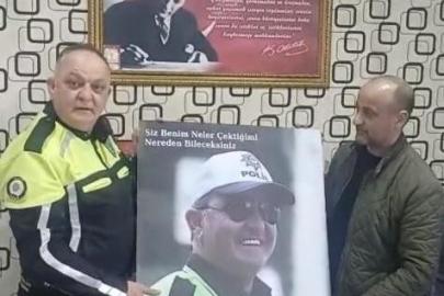 Tarsus’ta trafik polisine anlamlı sürpriz