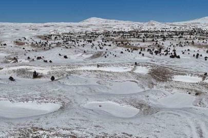 Toroslar ‘da obruklar karla doldu