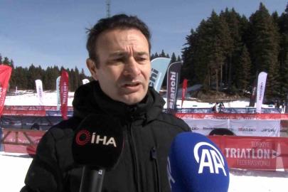 Türkiye’nin ilk kış triatlonu Bolu’da yapıldı