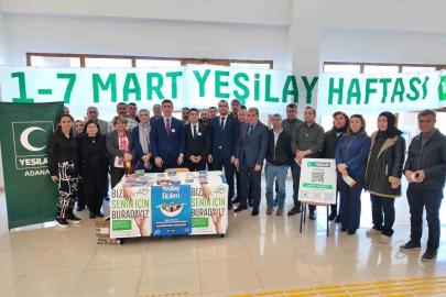Yüreğir Kaymakamlığında Yeşilay Haftası standı açıldı