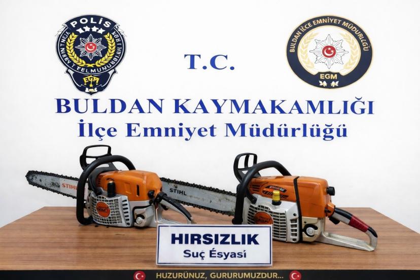 100 bin liralık motorlu testereleri çalan hırsızlar polisten kaçamadı