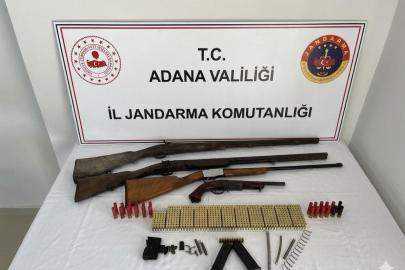 Adana’da 4 ruhsatsız silah ele geçirildi